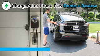 ChargePoint Home Flex Level 2 EV Charger Review and Tesla Model Y Demo [upl. by Neirbo]