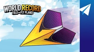 WORLD RECORD Paper Airplane — Flies Over 200 Feet — How to Fold Suzanne Designed by John Collins [upl. by Atthia]