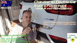 How to Easily Charge an Electric Car at Home Cheaply EV Charging 101 Video 1– using a Power Point [upl. by Gianina60]