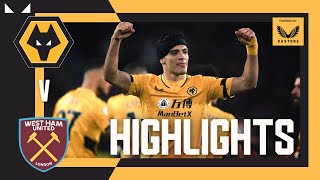 JIMENEZ BURSTS WEST HAMS BUBBLE  Wolves 10 West Ham  Highlights [upl. by Amikehs]