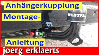 Anhängerkupplung Montage Anleitung mit Elektrosatz Tutorial AHK nachrüsten Mercedes Vito W447 No 324 [upl. by Ynamad160]