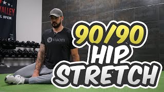 How to Perform a 9090 Hip Stretch HIP FLEXOR STRETCH [upl. by Eem]