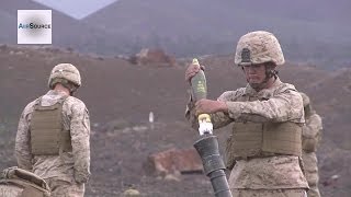 US Marines Firing M252 81mm Mortar System [upl. by Martinsen]