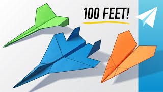 How to Make 3 EASY Paper Airplanes that Fly Far — Best Planes in the World — Dagger F15 Arrowhead [upl. by Tutt30]