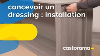 Concevoir un dressing  installation Castorama [upl. by Lacim]