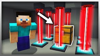 ✔️ LASER PROTECTED CHESTS in Minecraft [upl. by Dirgis]