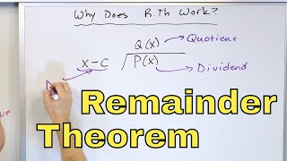 10  The Remainder Theorem of Synthetic Division amp Polynomial Long Division  Part 1 [upl. by Peih954]