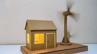 Kartondan Mini Rüzgar Türbini Yapımı  DIY Cardboard Wind Turbine [upl. by Yelyr]