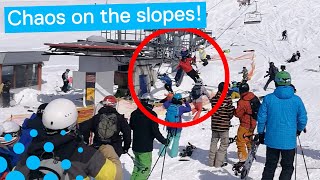 Terrifying Ski Lift Malfunction in Georgia [upl. by Daryn]