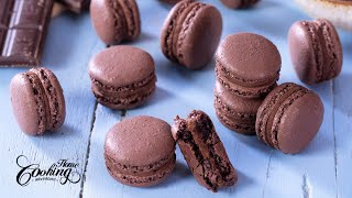 French Chocolate Macarons Recipe [upl. by Anehc]