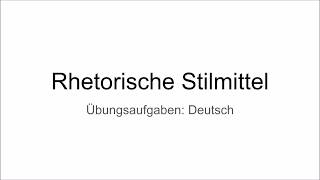 Übungen Rhetorische Stilmittel  Übungsaufgaben für die Schule Deutsch [upl. by Alessandro]