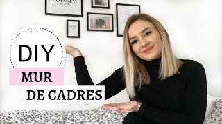 DIY  MUR DE CADRES SANS PERCER AVEC DESENIO [upl. by Yenruoc]