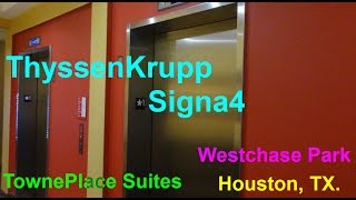 New ThyssenKrupp Signa4 Hydraulic Elevators at TownePlace Suites on Westchase Park in Houston TX [upl. by Avron]