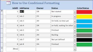 How to Change Status Color using Conditional Formatting [upl. by Nador902]