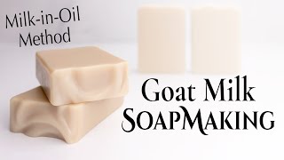 Goat Milk Soap Making using the Milk in Oil Method [upl. by Ellord131]