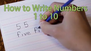 How to Write From 1 to 10  Kids Learn the Numbers [upl. by Acissj]