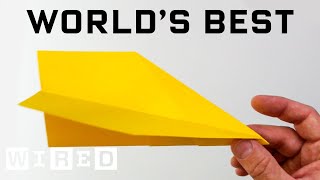 How to Make a WORLD RECORD Paper Airplane That Flies Far  Worlds Best Paper Airplane  WIRED [upl. by Norword]