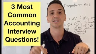 3 most frequently asked accounting interview questions [upl. by Kciderf]