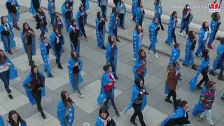 9 Vjetori i Pavarësisë së Kosovës Mehmet Akif College  Flash Mob [upl. by Rovert]