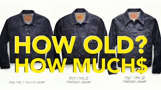 Levi’s Vintage Denim Jackets How To Date Them How To Rate Them And What Are They Worth [upl. by Hannahc781]