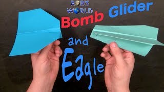 2 EASY Paper Planes  Boomerang Glider and Eagle [upl. by Elyad424]