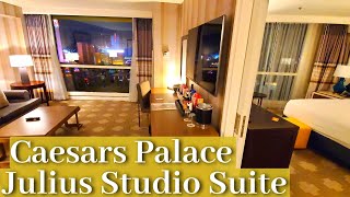 Caesars Palace Las Vegas  Julius Studio Suite  1 King [upl. by Alicul]