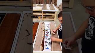 Making a Hockey Table 🏒 stanleycup oilers panthers mancave satisfying [upl. by Maurine]