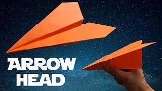 How to make a Paper Airplane  Arrowhead by Foldable Flights [upl. by Rossing]