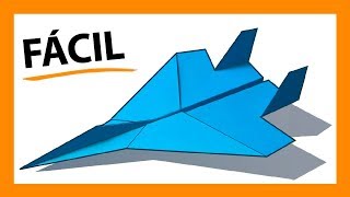 FÁCIL F15 Avión de papel 💙 Cómo hacer un increíble avión de papel de guerra que vuele mucho [upl. by Leonsis]