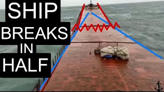 Ship BREAKS IN HALF Onboard Moment  MV Arvin [upl. by Auhesoj]