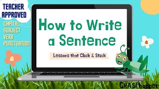 How to Write a Sentence for Kids  Using Capitals Subject Verb and Punctuation [upl. by Bekah189]