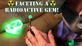 Cutting a Natural Glowing Gemstone Hyalite Opal [upl. by Olwen]