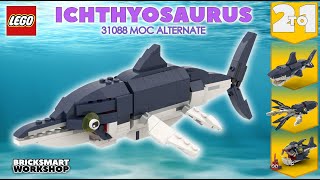 Ichthyosaurus MOC LEGO 31088 2 to 1 Alternate Digital Build [upl. by Byler]