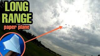 how to make long range flying paper airplane  far fly paper plane tutorial [upl. by Darom73]