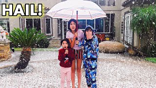 Heavy Hail Destroyed Our House SCARY  Familia Diamond [upl. by Krystyna]