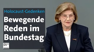 HolocaustGedenktag Bewegende Reden im Bundestag  BR24 [upl. by Anotyal]