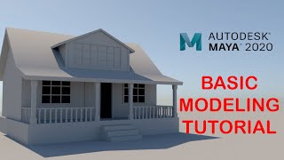 Autodesk Maya House Modeling Tutorial [upl. by Enajaras]