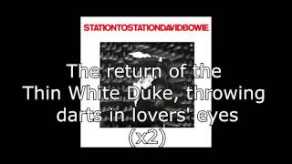 Station to Station  David Bowie  Lyrics [upl. by Nereen]