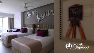 Planet Hollywood Cancun Junior Suite  2 Queen Beds  Room Tour [upl. by Kathi]