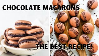 Chocolate Macarons  the BEST recipe Swiss Method [upl. by Riatsala]