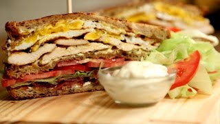 Ultimate Club Sandwich  BLT Sandwich Recipe  The Bombay Chef  Varun Inamdar [upl. by Nylloc299]