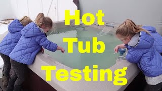 QUADRUPLETS LEARN HOW TO TAKE CARE OF A HOT TUB [upl. by Nylimaj558]