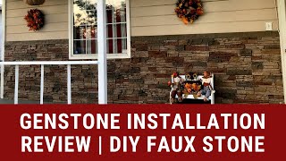 Genstone Installation Review  DIY Faux Stone [upl. by Nelleoj]