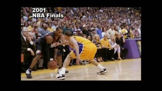 Greatest Moments in NBA History  Allen Iverson quotStep Overquot Tyronn Lue NBA Finals 2001 [upl. by Ainival]