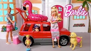 Barbie amp Ken Family Road Trip Adventure  Sisters Dream house Cleaning Routine [upl. by Santana]