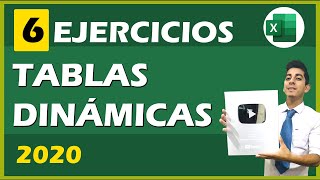 6 Ejercicios sobre TABLAS DINÁMICAS EN EXCEL para practicar [upl. by Akiem242]