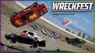 Lightning McQueen at Talladega  Wreckfest  NASCAR Legends Mod [upl. by Jonathon128]