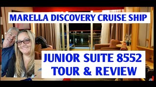 Junior Suite 8552 Tour and Review  Marella Discovery Cruise Ship [upl. by Notsecnirp]