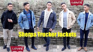 Levis Sherpa Trucker Jackets Sizing amp Review  Levis Leather Trucker Jacket How To Style [upl. by Barmen615]