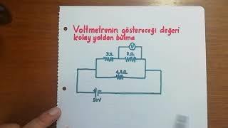 voltmetrenin göstereceği değeri kolay yoldan bulma [upl. by Yokum]